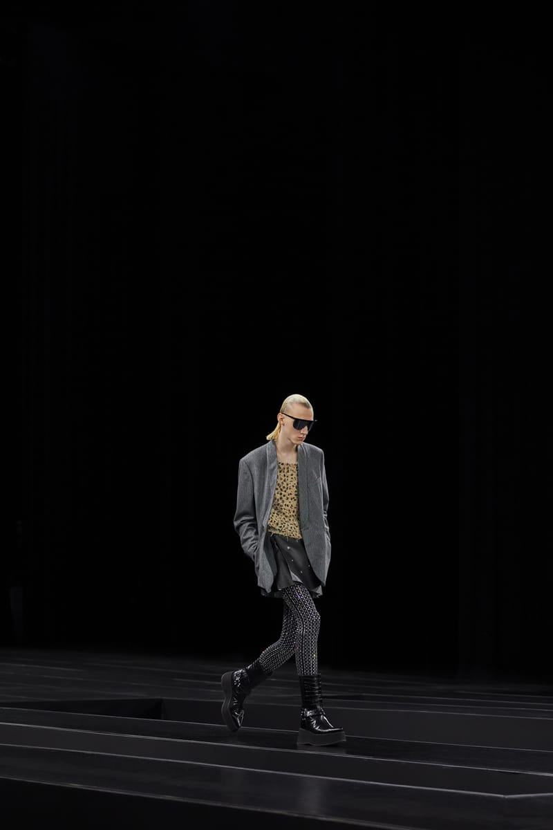 CELINE 22AW BOY DOLL narrow tie tie IN mini triomphe silk jacquard