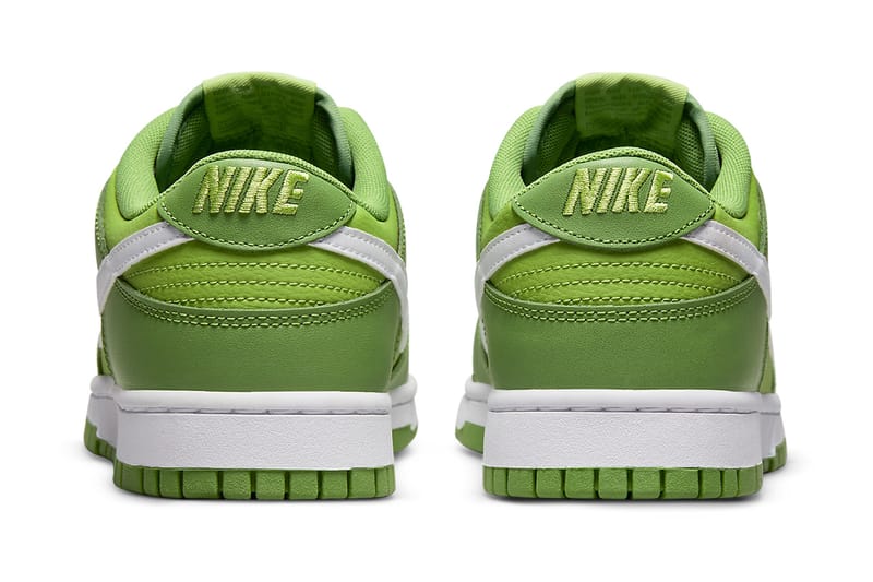 nike dunk low green white