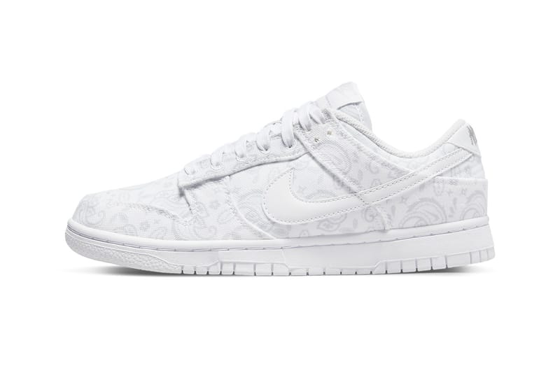 nike dunk white paisley