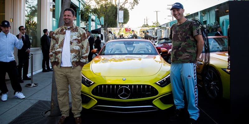PALACE SKATEBOARDS Mercedes AMG ロンT Palace Skateboards and Mercedes-AMG Throw An LA Party For