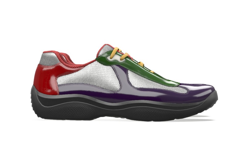 Prada men's cheap america's cup sneakers