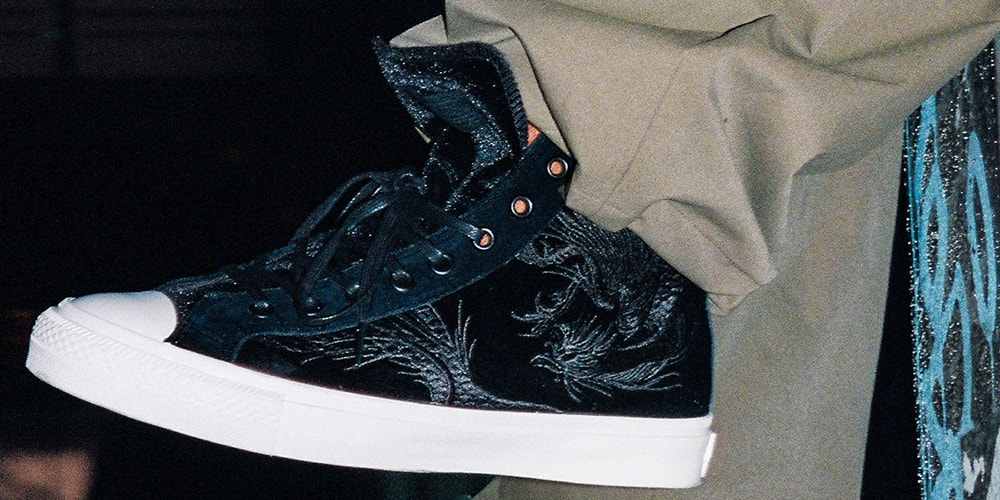 Синпей Уэно вышивал свою татуировку на основной обуви Converse Skateboarding