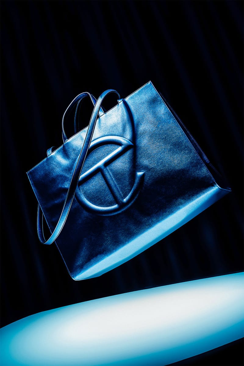 Brand New - Telfar top Neutral Cobalt Blue Shopping Bag