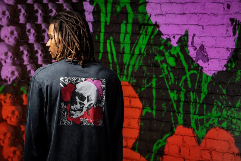 Andy warhol silver online skull zip up hoodie