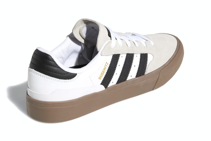 Adidas busenitz vulc samba shop white & gum shoes