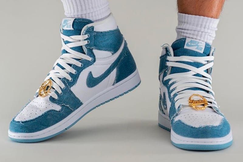 Denim air jordan clearance 1