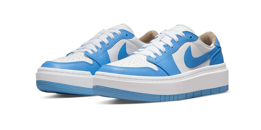 Air Jordan 1 Low Elevate «University Blue» напоминает чемпионат NCAA 1982 года.