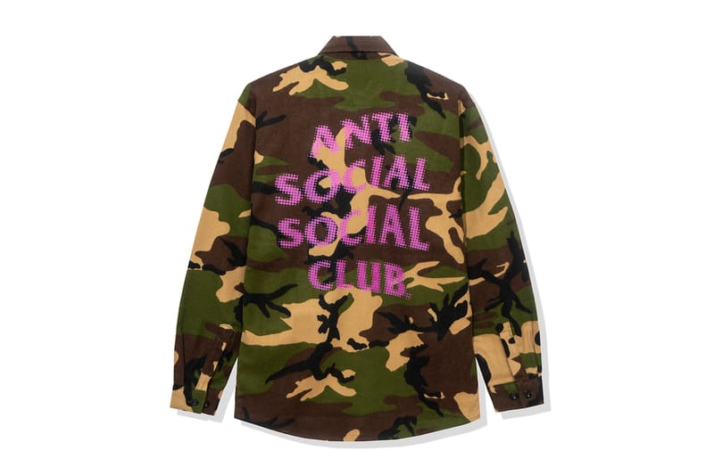 Anti social social on sale club camo pink