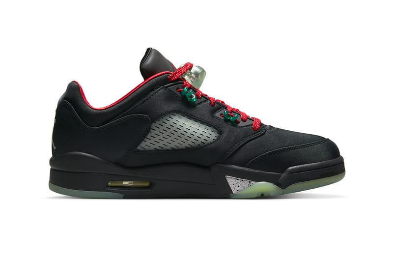 Black and red jordan 5 outlet low