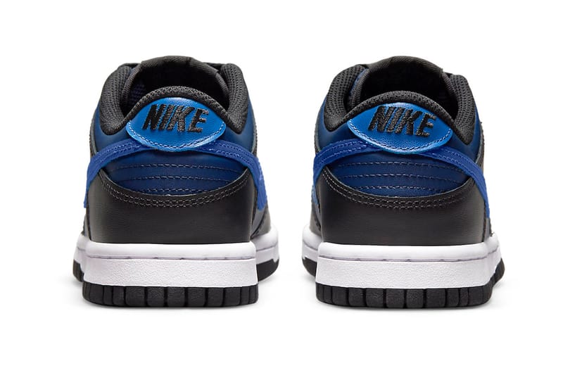 Black nike shoes with blue outlet swoosh