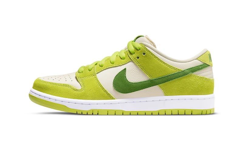 nike dunk low green and yellow