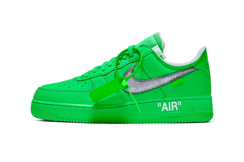 Green off cheap white af1