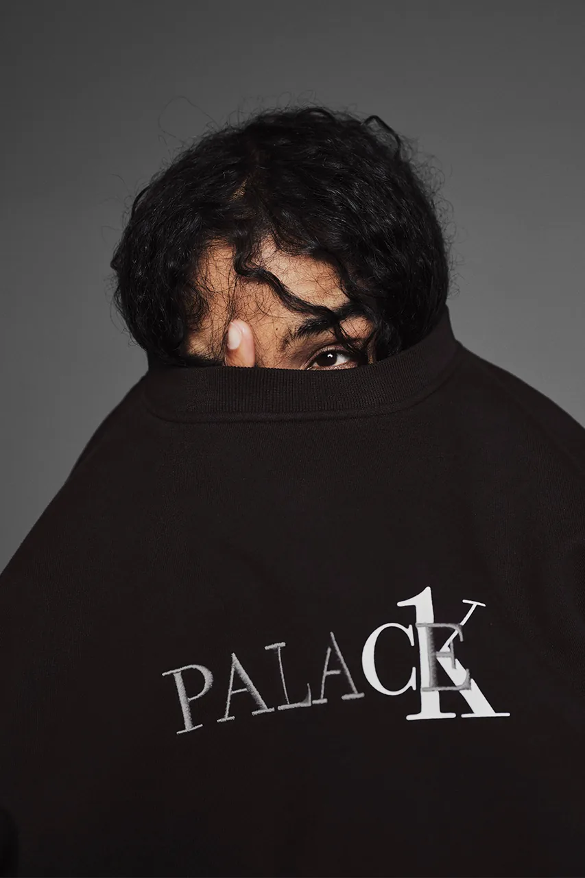 Palace Current Crew Light Grey Marl Men's - FW21 - US