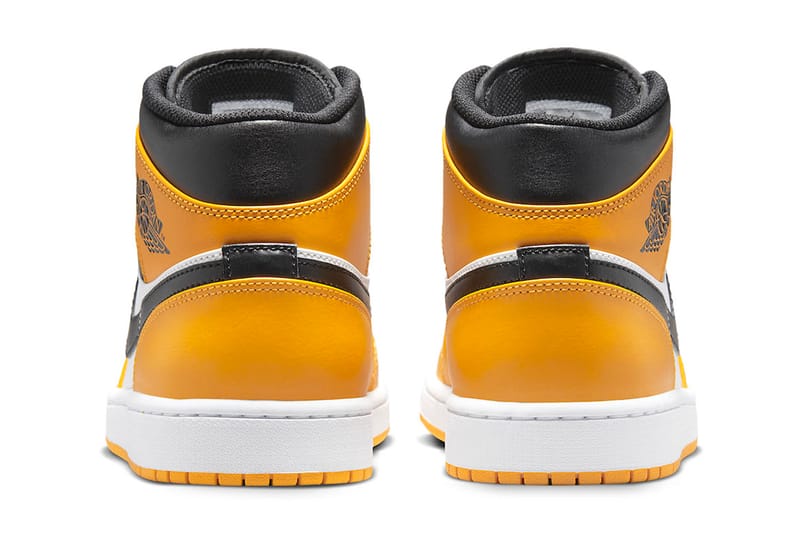 Jordan retro 1 hot sale mid yellow black