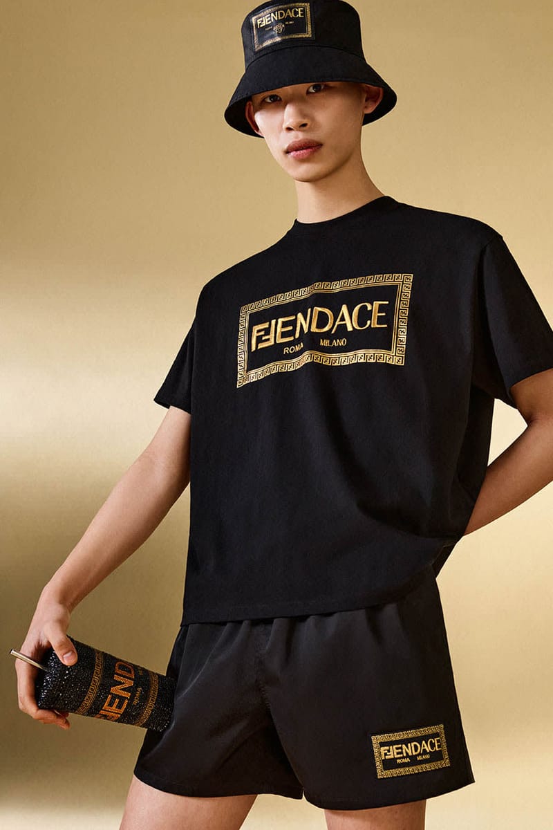 日本買いTシャツ　fendace fendi×versace XL(LL) / フェンデ Tシャツ/カットソー(半袖/袖なし)