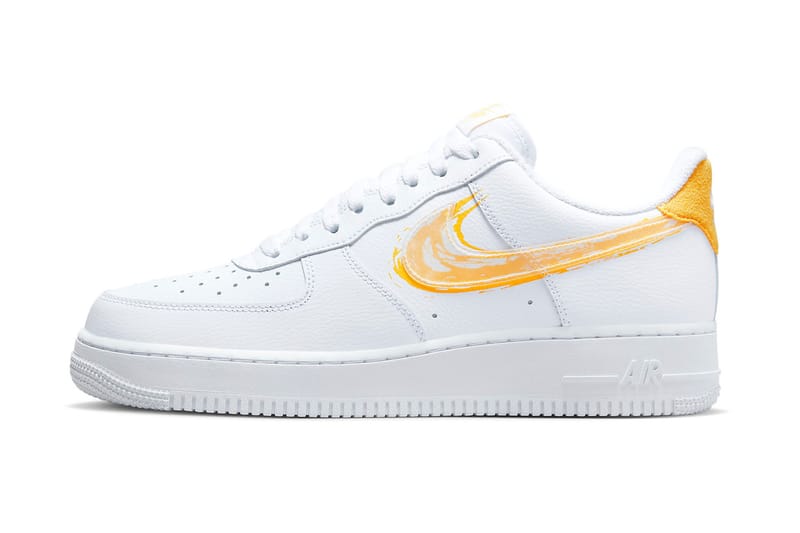 Air force ones yellow swoosh on sale