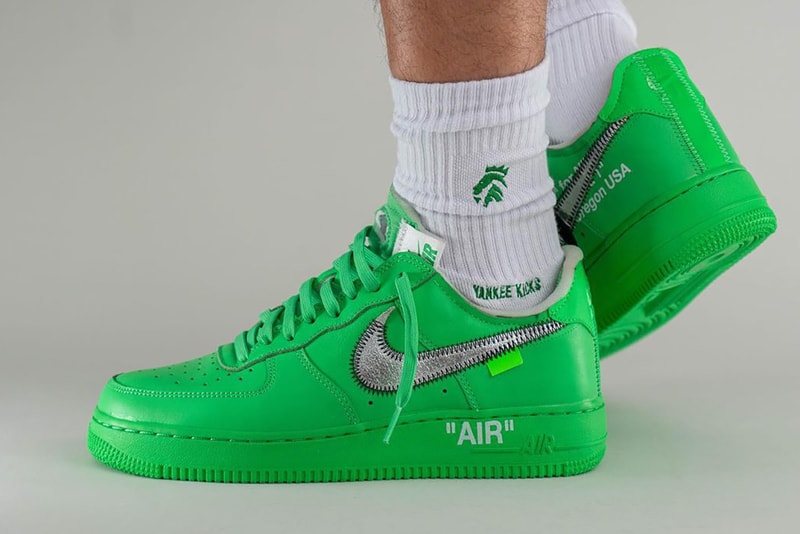 Off White Nike Air Force 1 Low Green DX1419-300 Release | Hypebeast