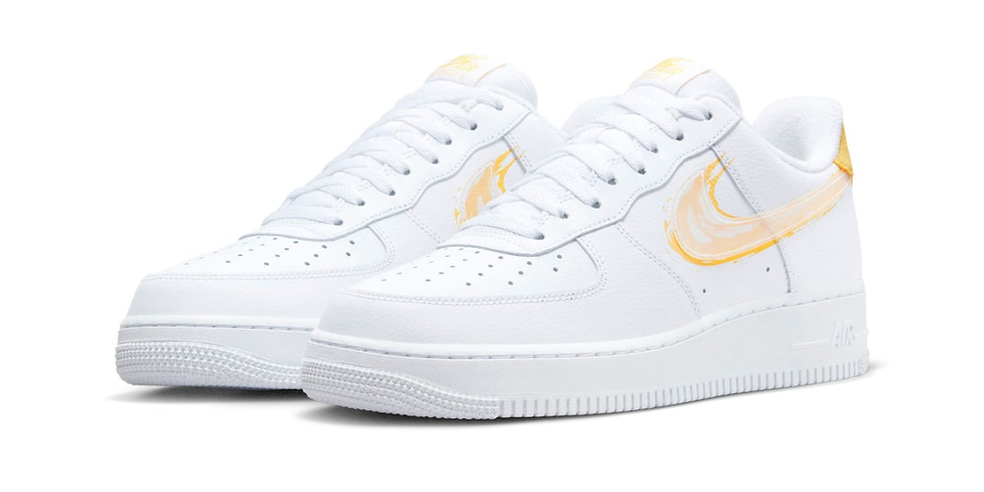 yellow swoosh air force 1