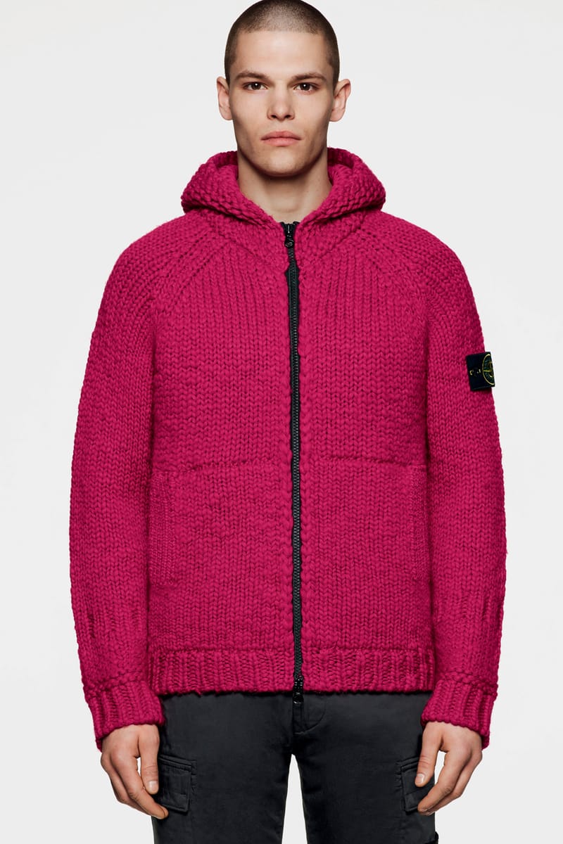 Stone island clearance textured knit jacket