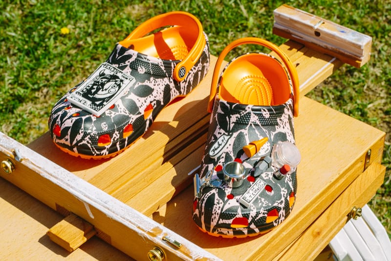 Hand sales painted crocs