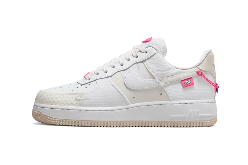 nike air force 1 beige and pink