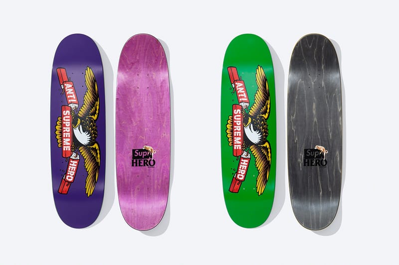 Supreme anti shop hero skateboard