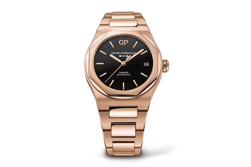 Girard perregaux laureato online rose gold