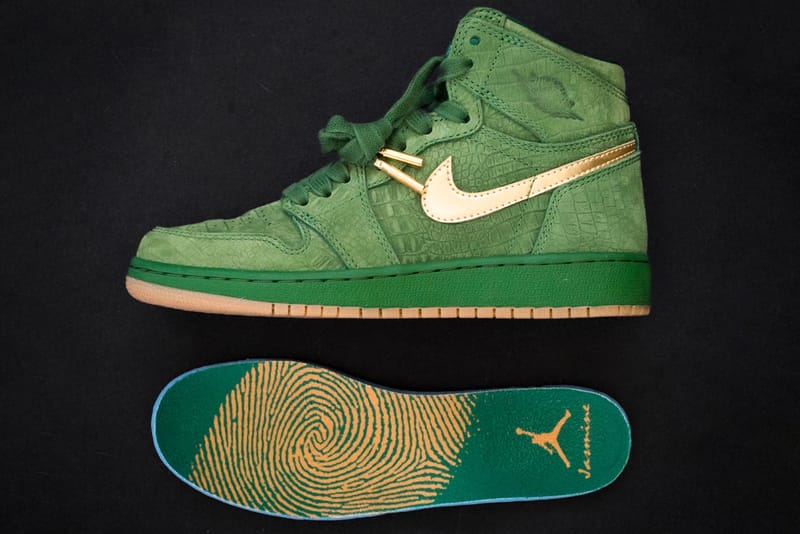 Jasmine Jordan Air Jordan 1 Green Croc PE Pictures | Hypebeast