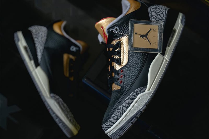 Black and outlet gold 4s jordans