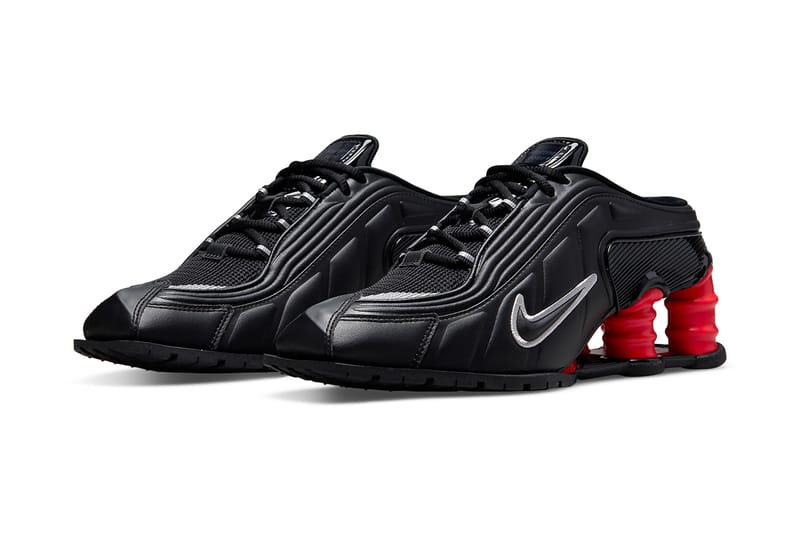 nike shox mens red and black