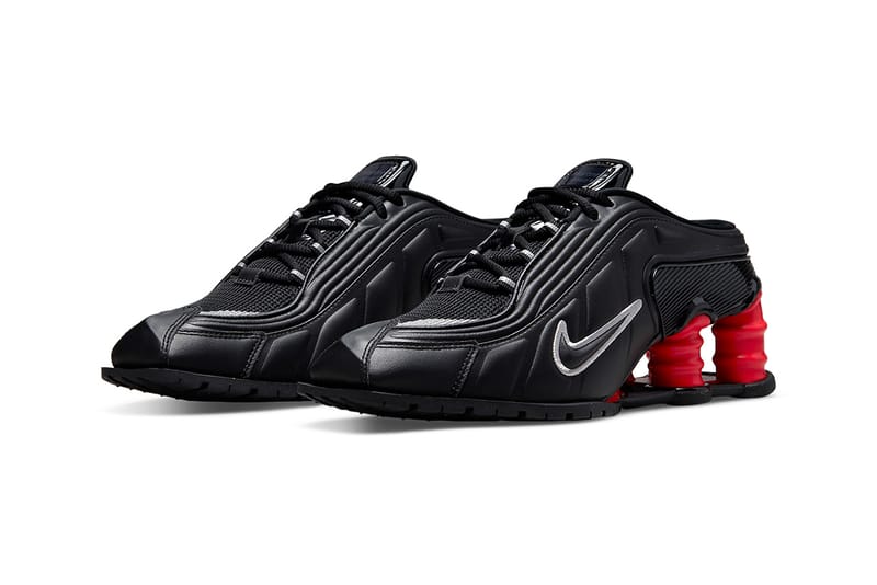 Martine Rose Nike Shox MR4 Black Red DQ2401-001 Release | Hypebeast