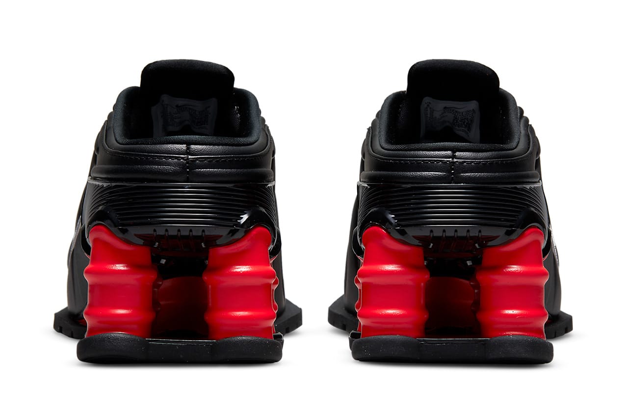Martine Rose Nike Shox MR4 Black Red DQ2401-001 Release | HYPEBEAST