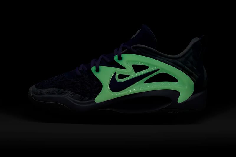 Purple and green hot sale kd shoes