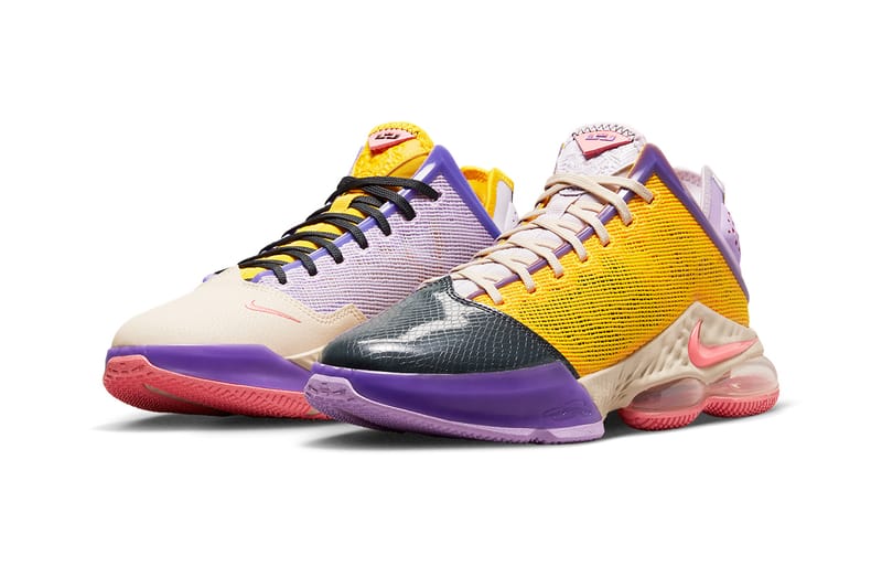 Nike LeBron 19 Low Mismatch Lakers DO9829-500 Release | Hypebeast