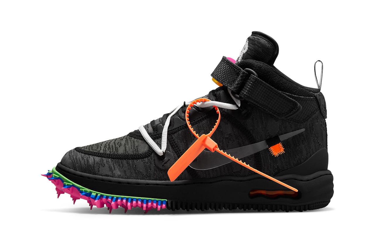 Off White Nike Air Force 1 Mid Black DO6290-001 Release | HYPEBEAST