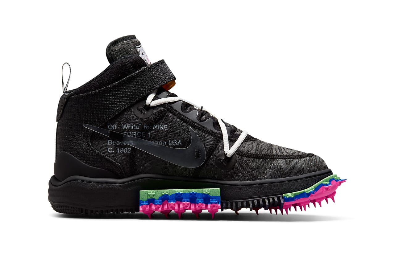 Off White Nike Air Force 1 Mid Black DO6290-001 Release | Hypebeast