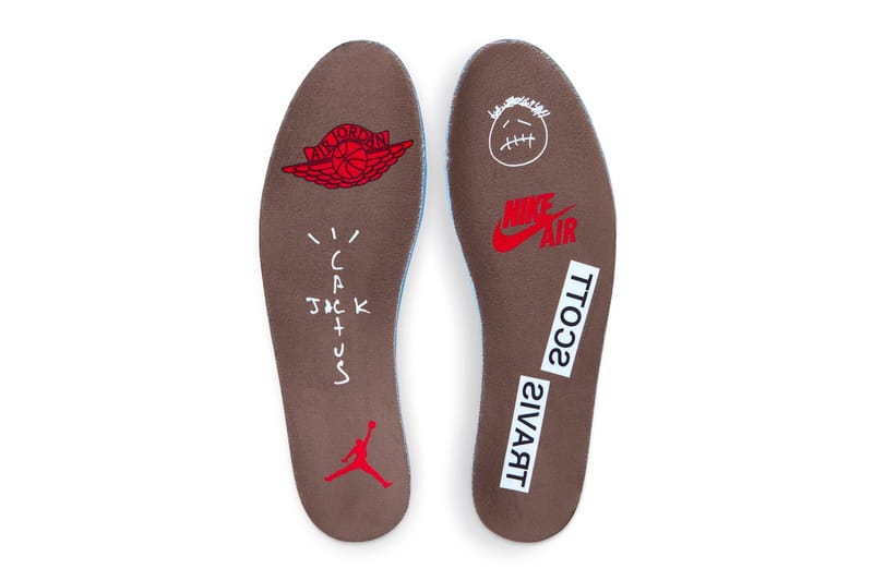 Travis scott jordan best sale 1 insole