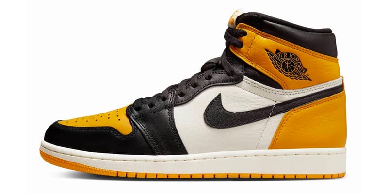 Yellow and black deals jordan retro 1