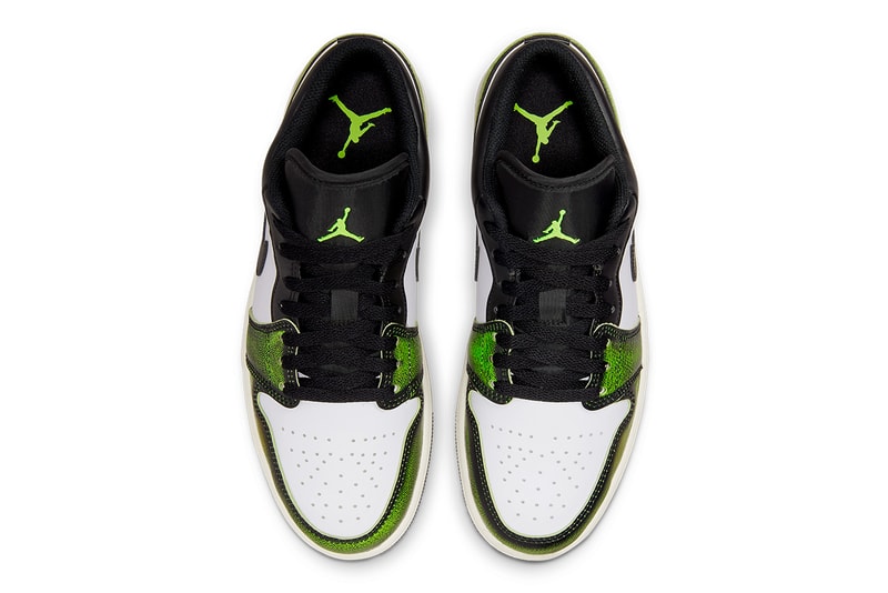 electric green and black jordans