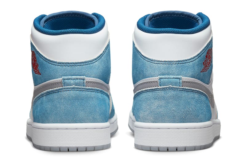 Light blue hot sale suede jordans