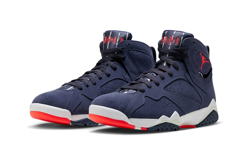 Jordan 7 red best sale and blue