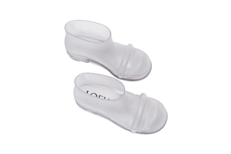 LOEWE Drops FW22 Runway Transparent Rubber Boots | Hypebeast