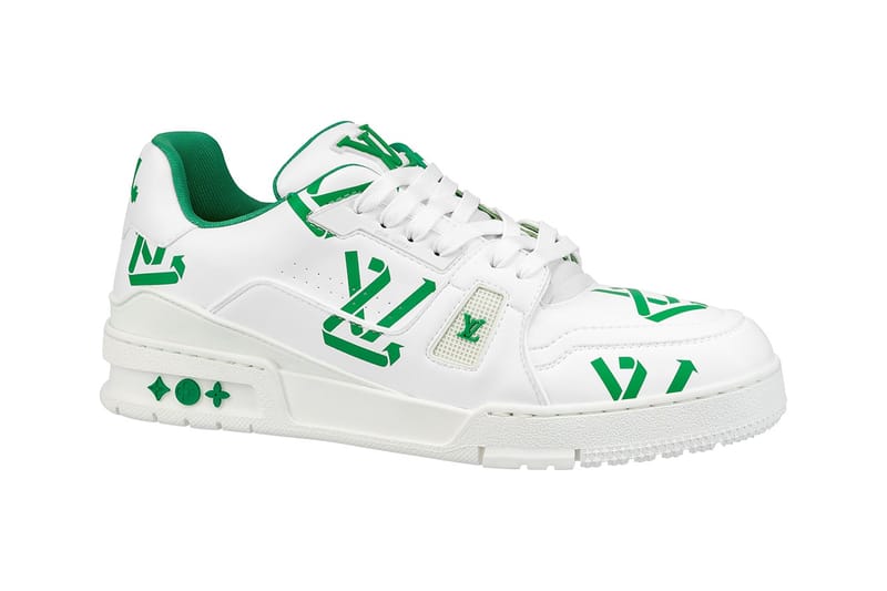 Louis vuitton green on sale trainers