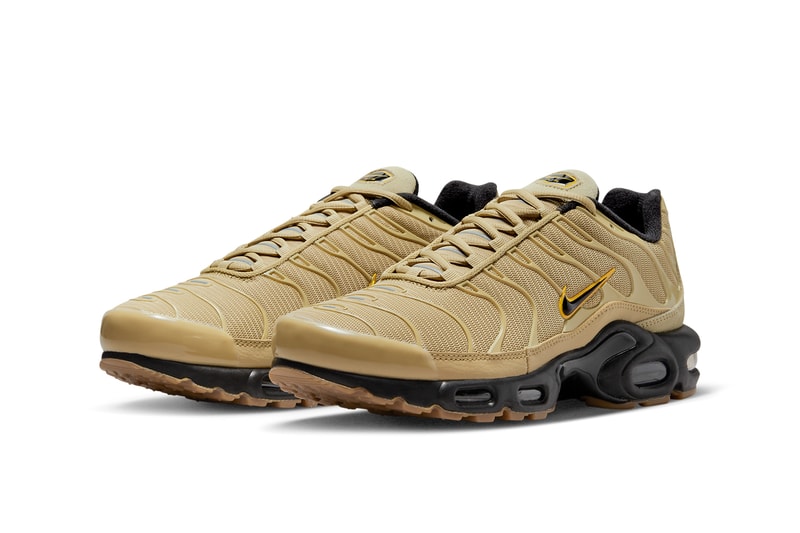 air max plus gold and black