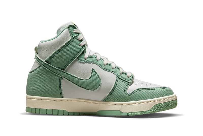 nike dunk green denim