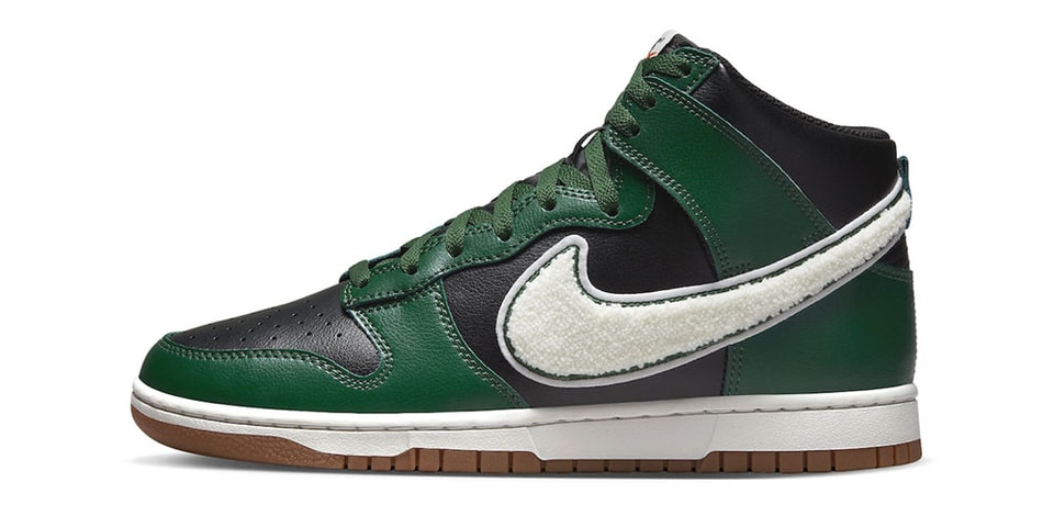 Nike Dunk High “Chenille Swoosh Gorge Green” Photos | Hypebeast