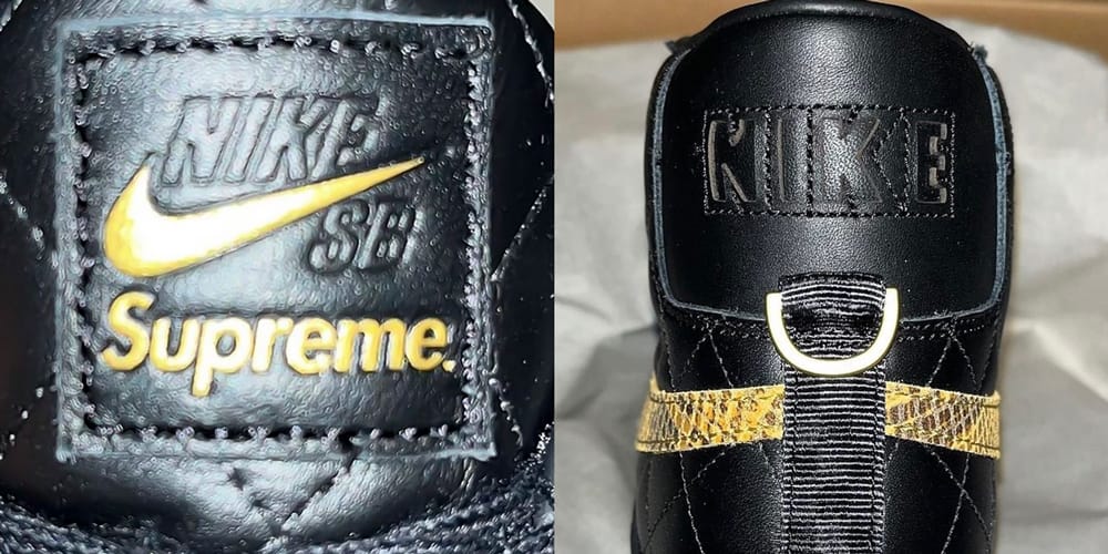 Supreme x Nike SB Blazers Quilted Snakeskin 2022 Rumored Release 