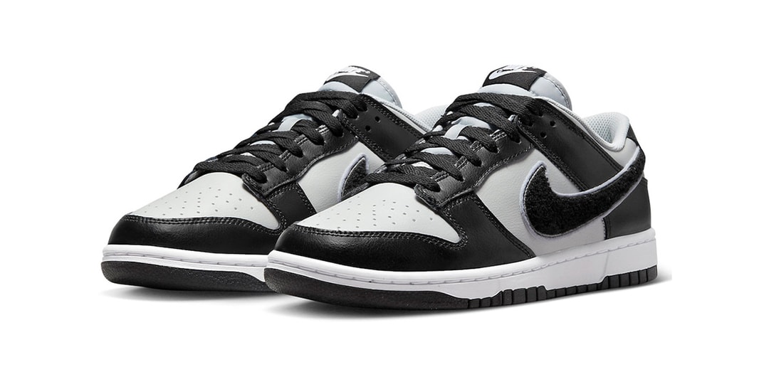 Nike представляет еще один данк-лоу «Chenille Swoosh» в черно-серых оттенках