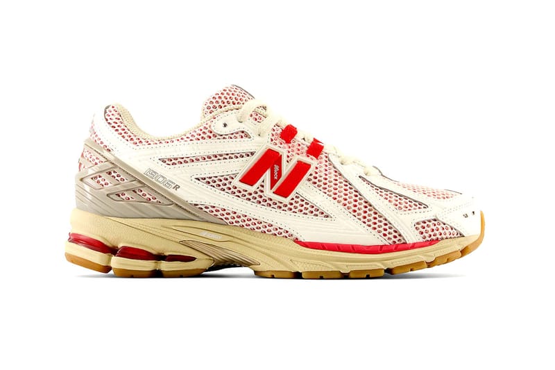 New balance red and cheap gold