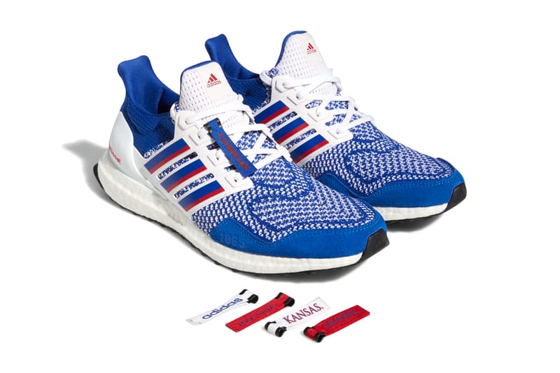 Adidas ultra boost white red clearance blue